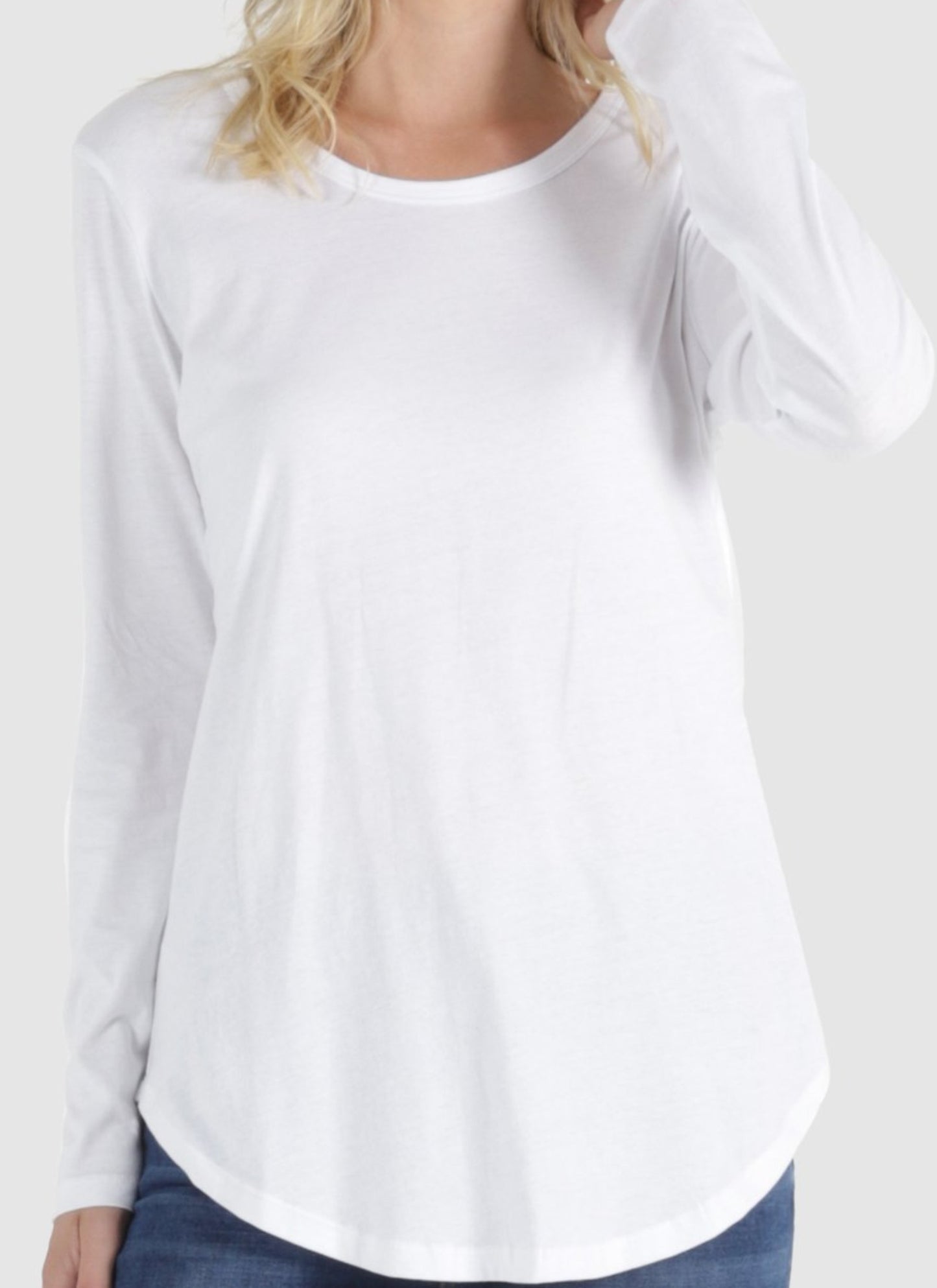 Megan Long Sleeve Top - White