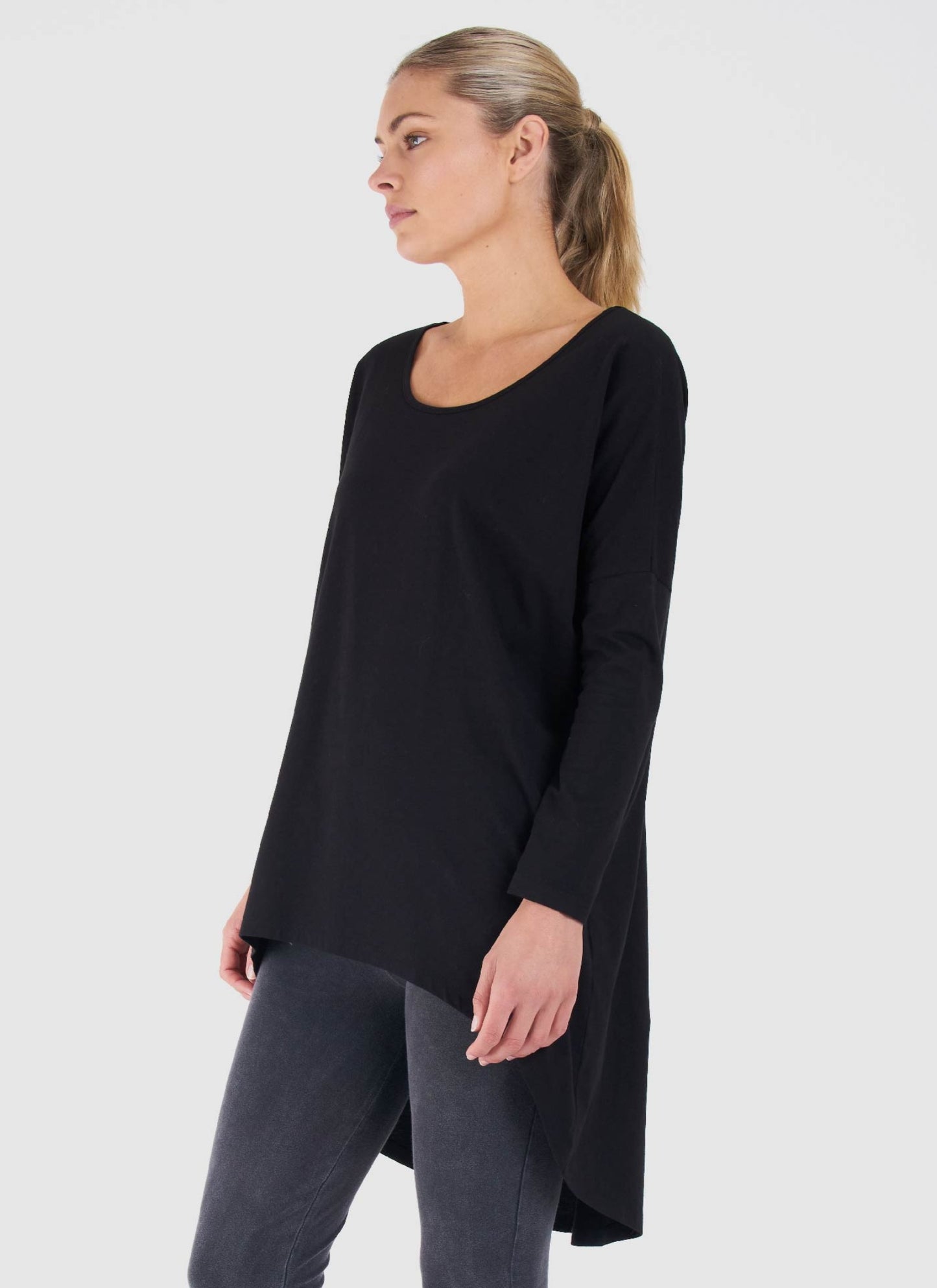 Nelly Long Sleeve Top - Black
